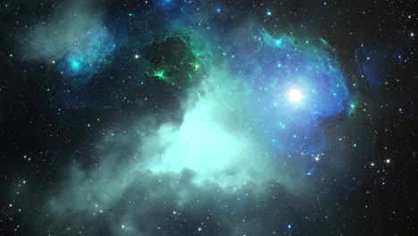 una nebulosa brillante y llena de estrellas en el espacio