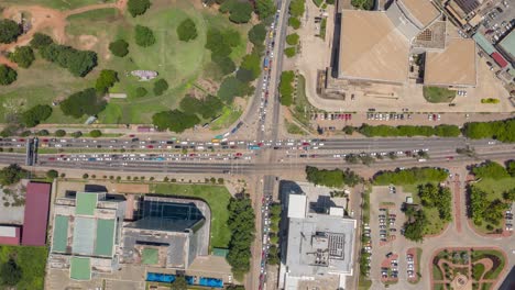 tiempo de paso aéreo del tráfico en una intersección en accra, ghana