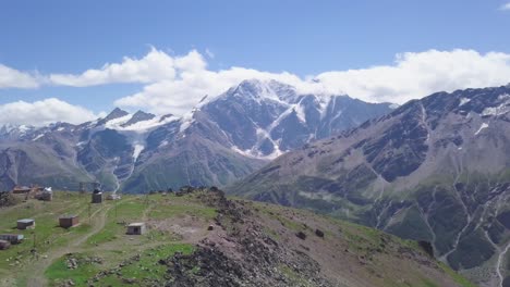 mountain peaks and valley