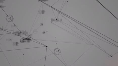 animación de la red de conexiones sobre un fondo gris