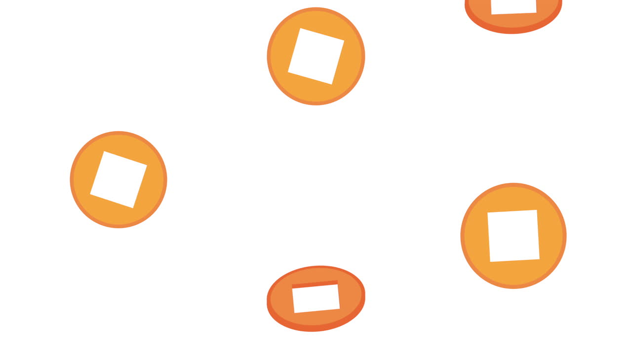 행운의 주머니 패턴을 가진 한국 문화 애니메이션