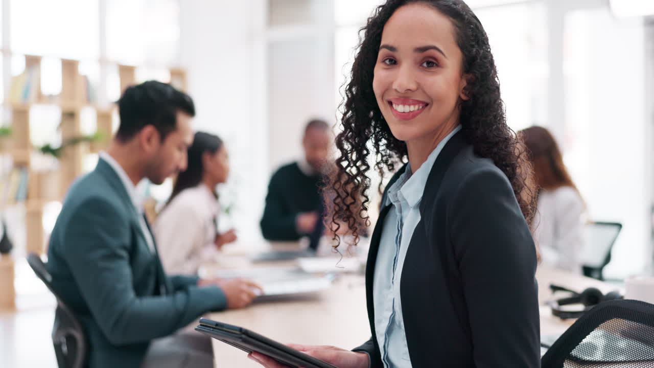 Face, business and woman in a meeting
