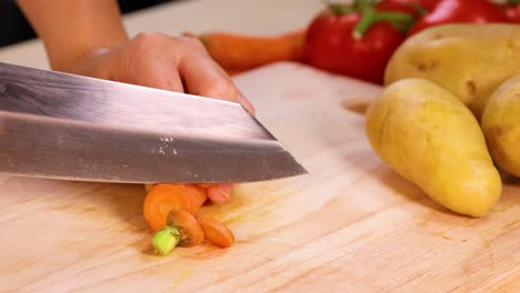 preparing carrots and potatoes