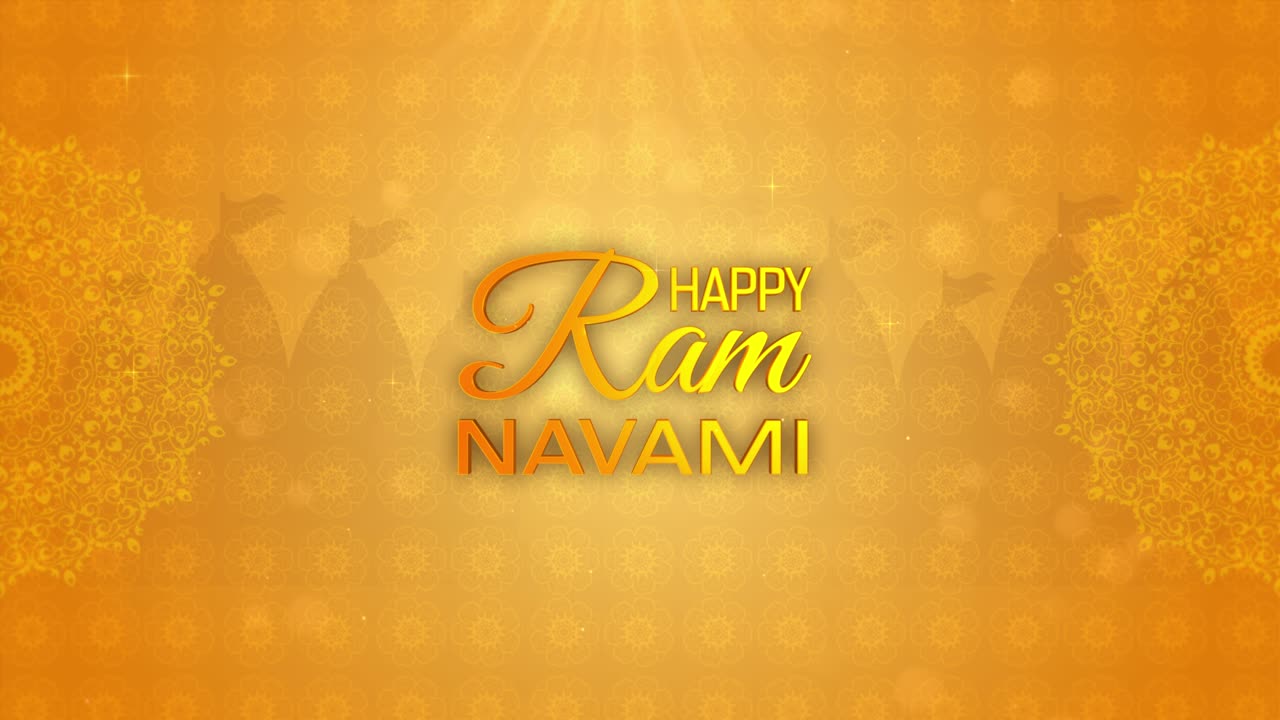 Shri Ram Navami Background 2022 with 3d text