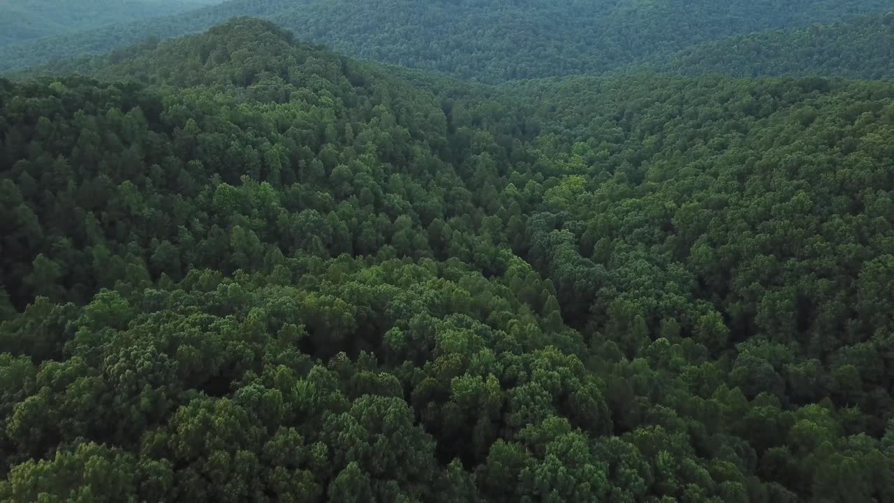Summertime Mountains in Kentucky Drone Shot