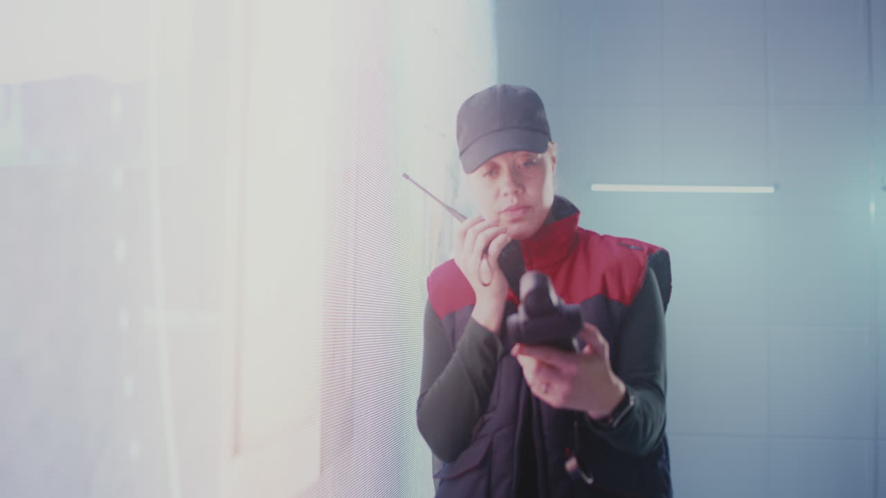 Technician Working on Studio Equipment