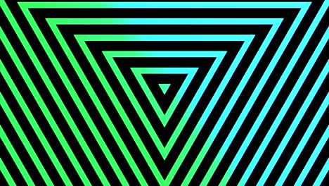 geometric neon triangle abstract looping motion background green blue