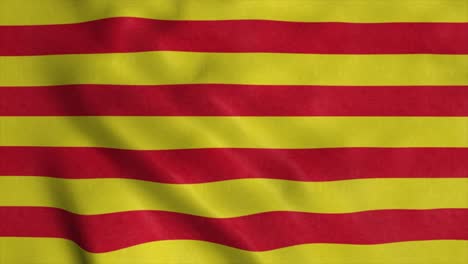 roussillon flag, france, waving in the wind, background