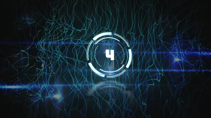 Animation of clock over blue lines