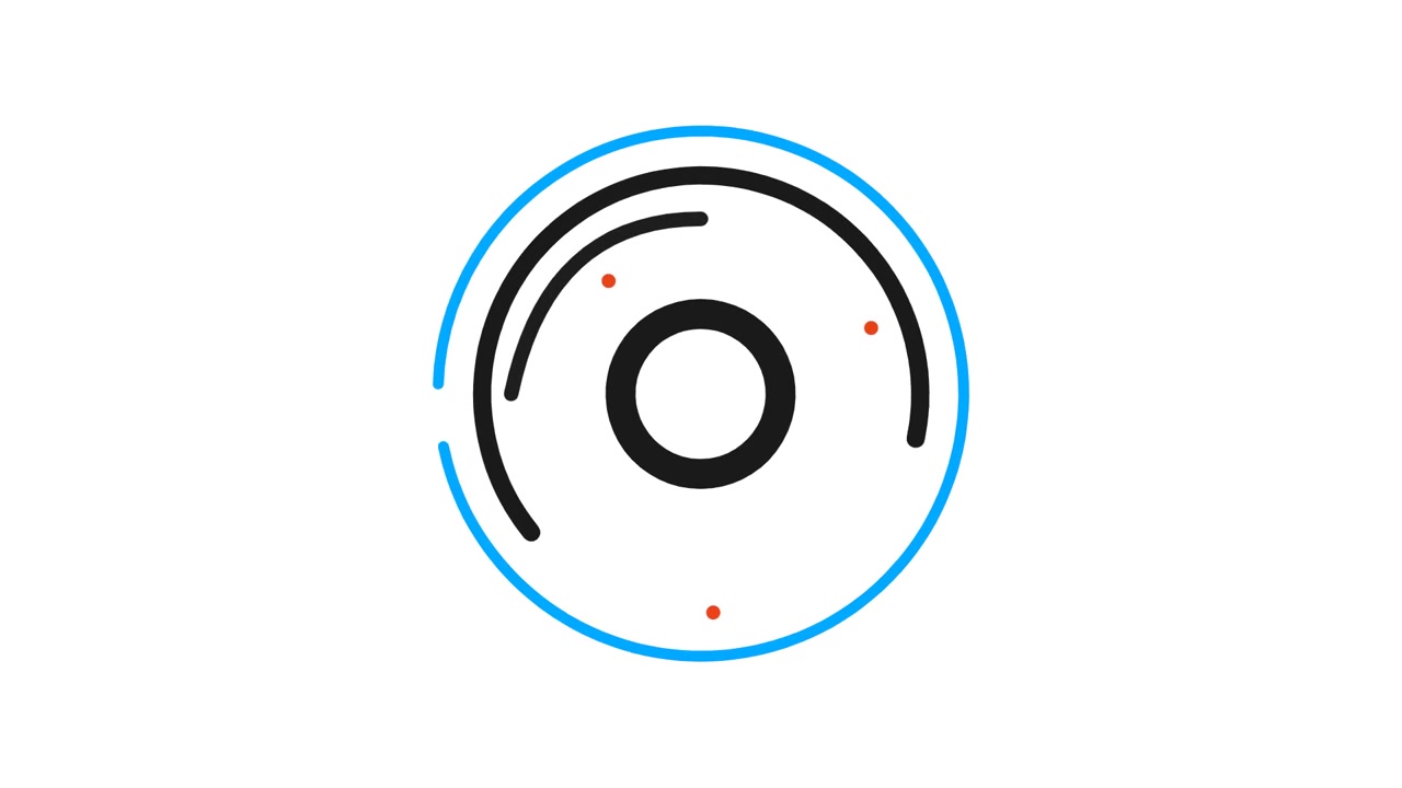Abstract Minimalist Circular Loading Animation with Rotating Lines