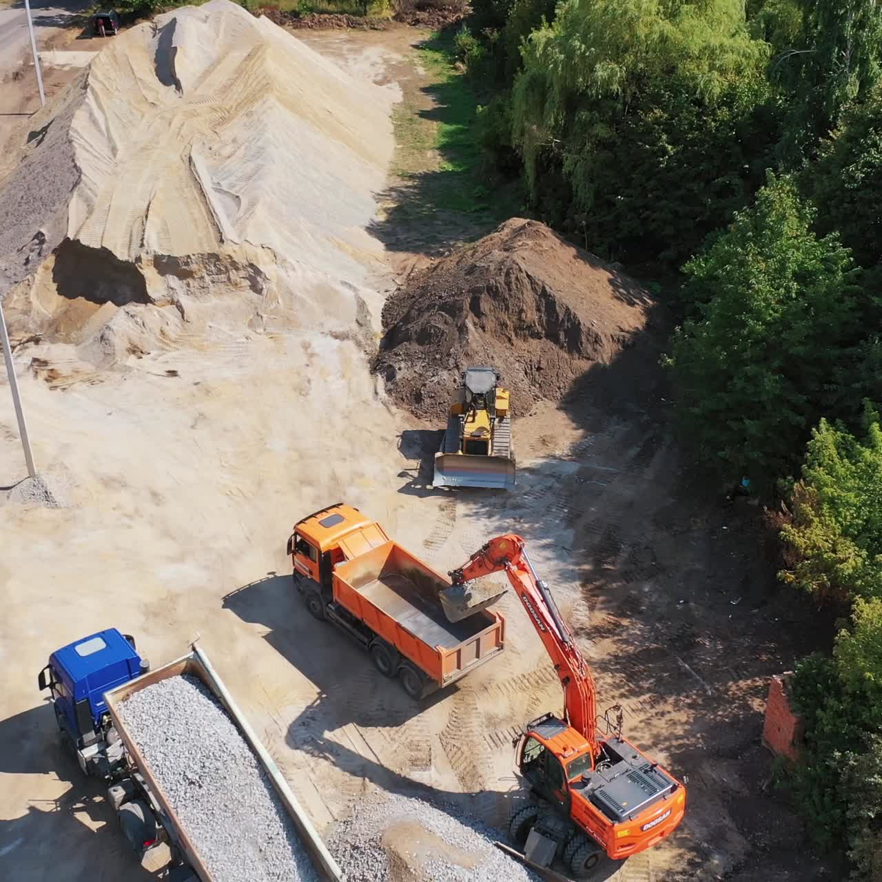 New road construction site