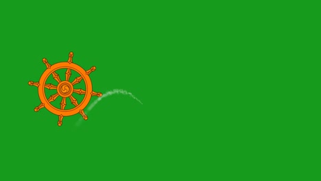 rueda de jet de agua gráficos de movimiento de pantalla verde