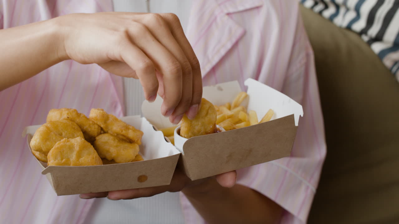 Young Woman Enjoying a Snack