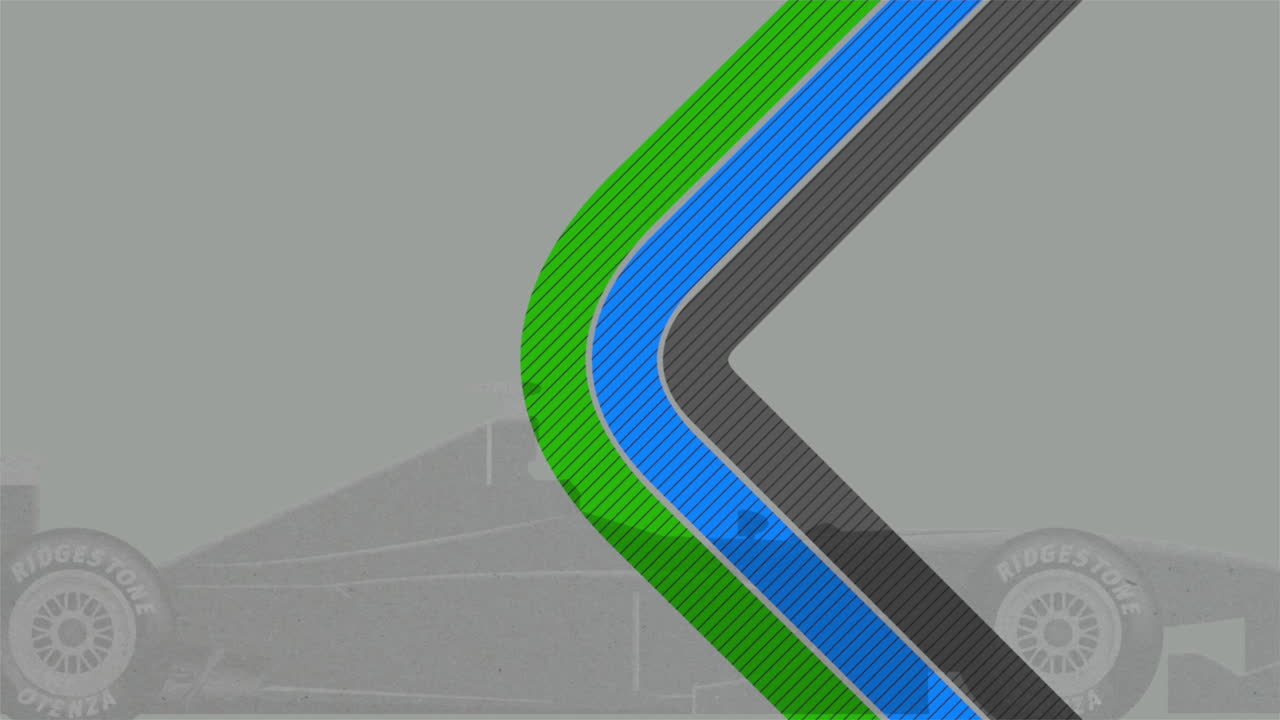 스포츠카와 레이스 줄무늬