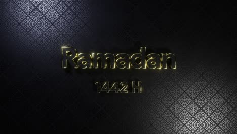 texto dorado de ramadán con efecto de luz, color dorado, elegante, moderno y simple. representación de ilustración 3d. video de resolución 4k