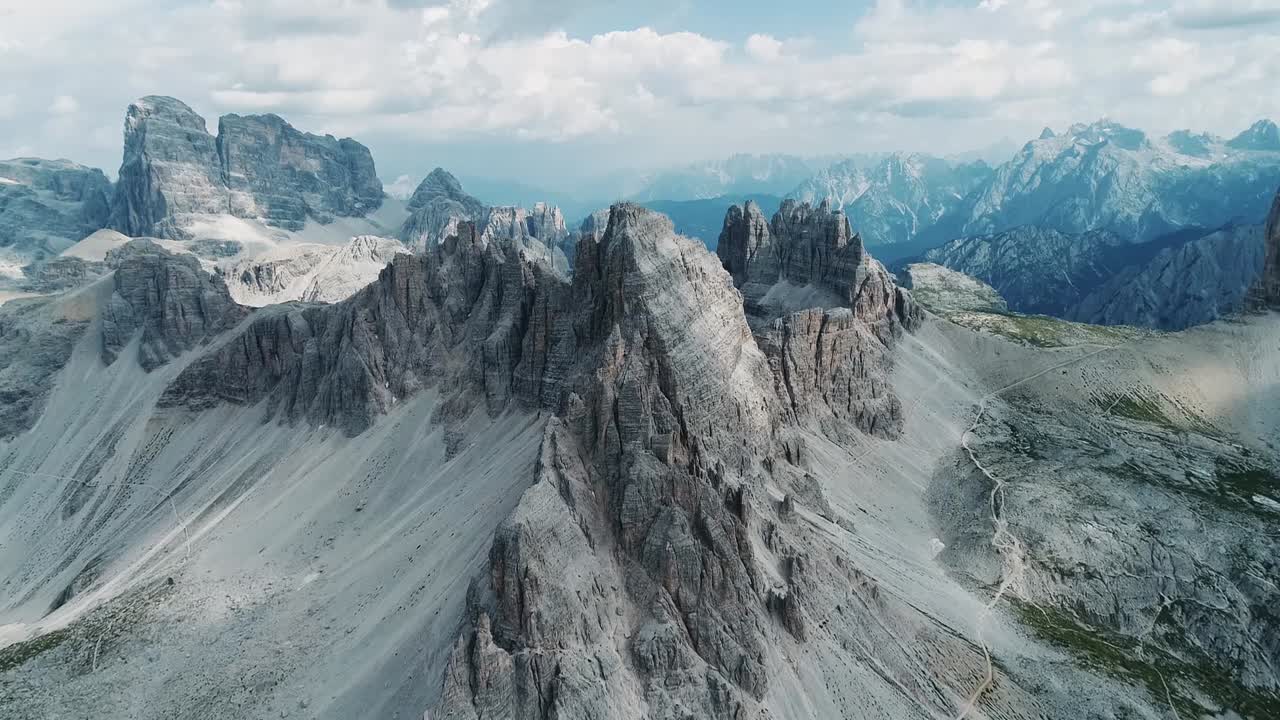 awesome view of italian alps from the drone, the sky and the conditions are perfect