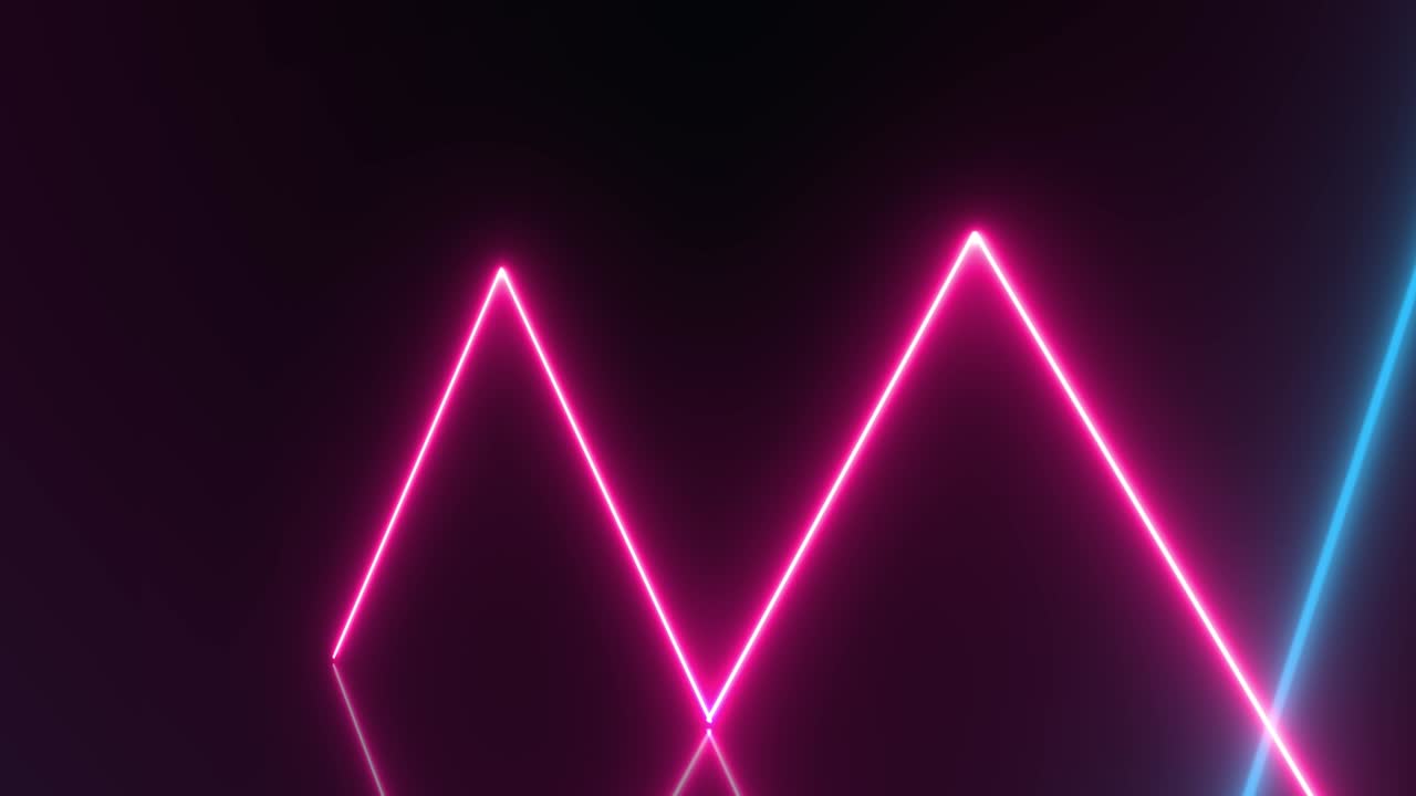 volare attraverso un tunnel di luce al neon