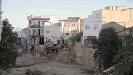 the city of chiva heavily damaged by floods after a powerful dana storm, leaving extensive destruction across valencia