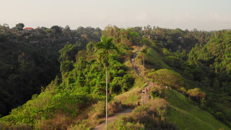 The-Ubud-ridge-walk-during-sunset.-Aerial-shot