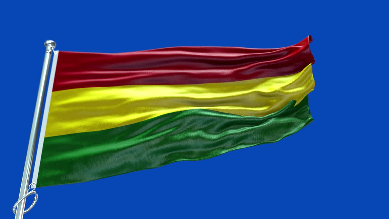 4k bandera muy detallada de bolivia - bandera de bolivia alto detalle - bandera nacional bolivia patrón de ondas elementos en bucle