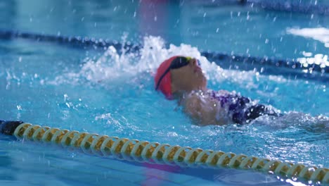 swimmer training in a swimming pool