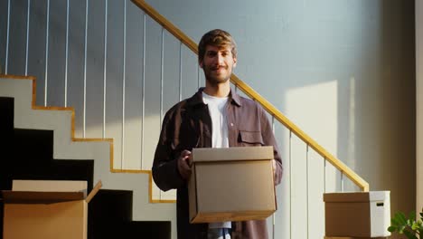 man moving home