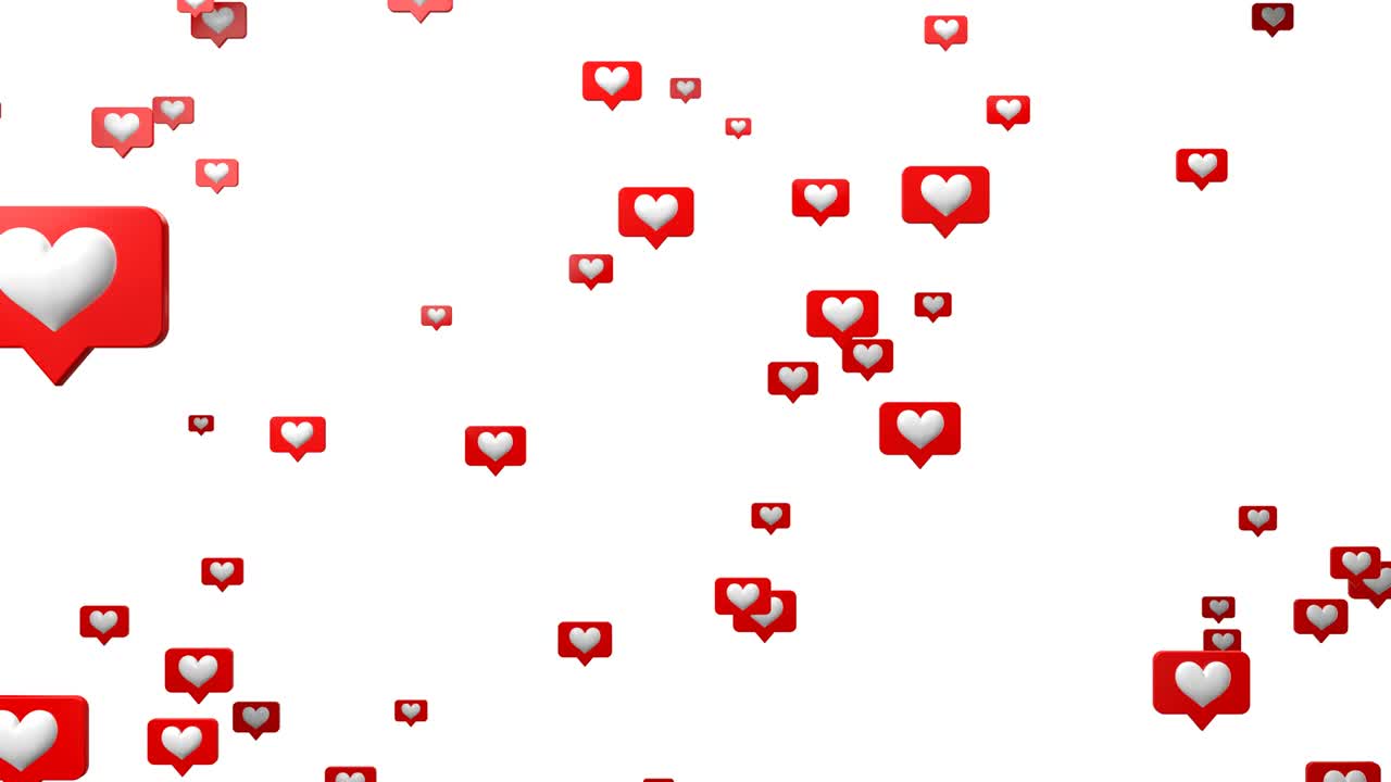 Social media icons as Like. On white background.