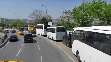 istanbul city street traffic and urban scene