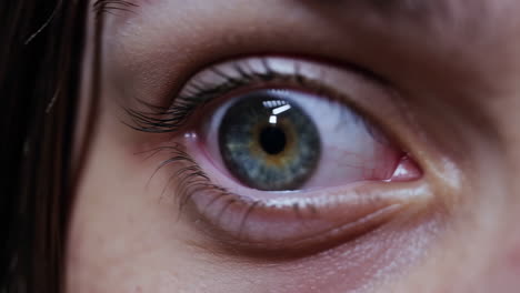 close-up of woman's eyes