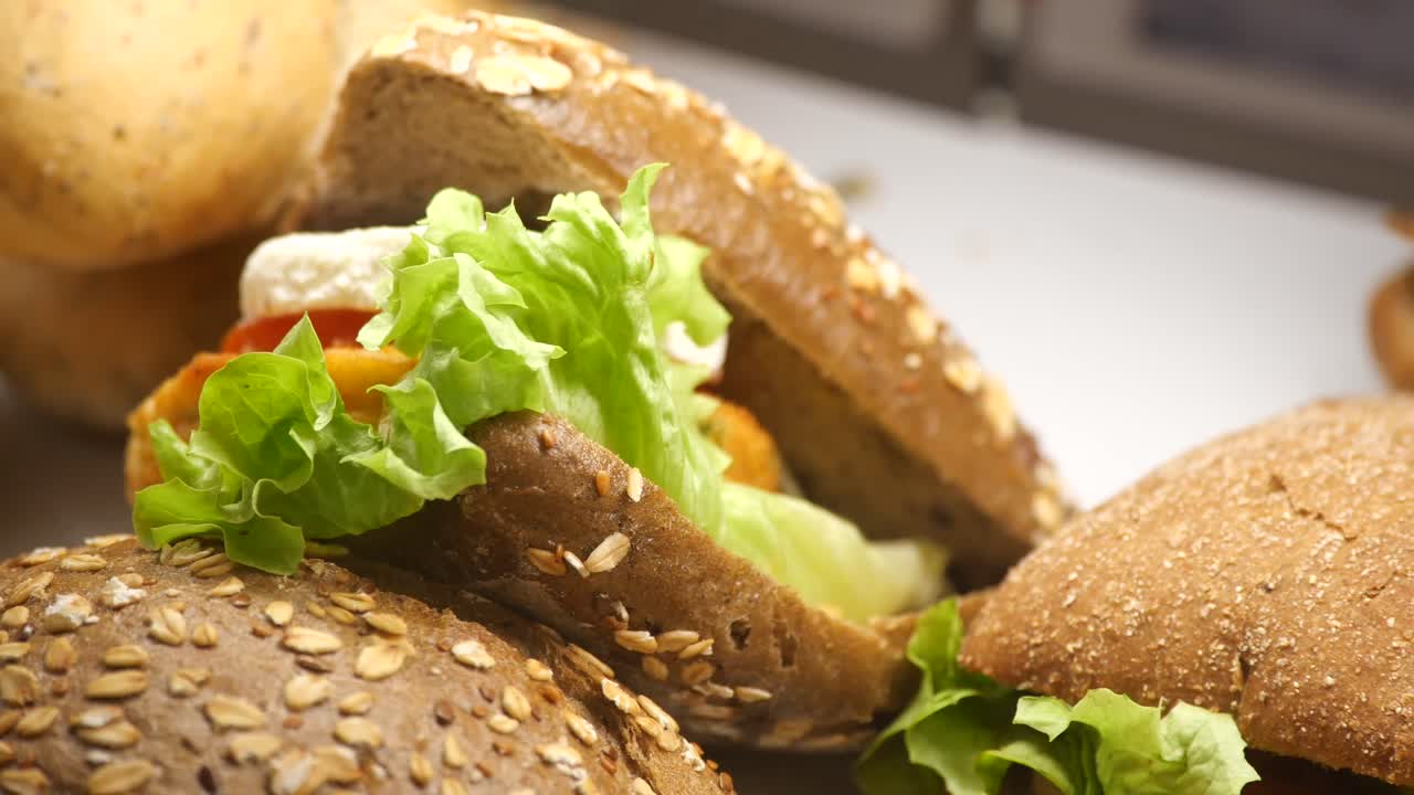 Assortment of delicious sandwiches