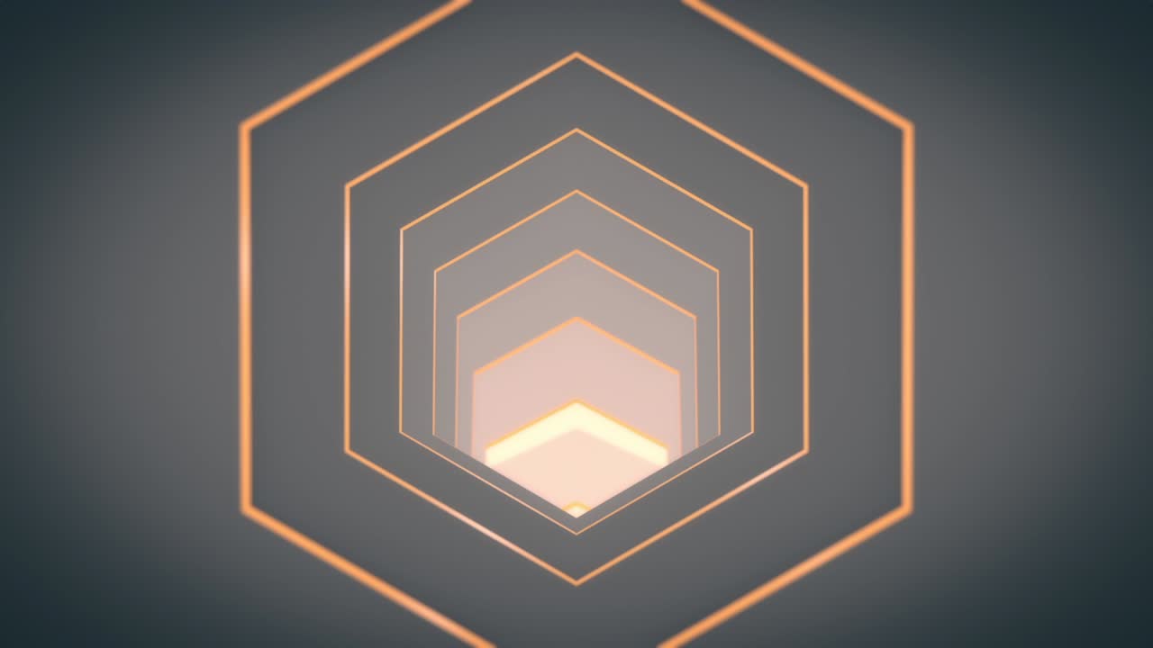 túnel hexagonal de bucle abstracto gris