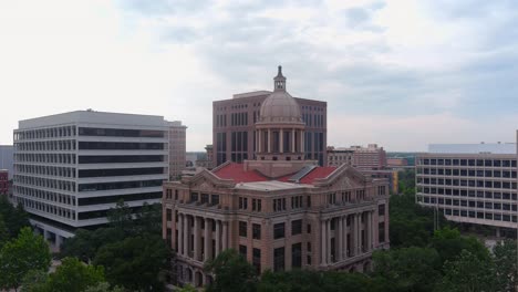 view of the historic 1910 harris country courthouse in downtown houston