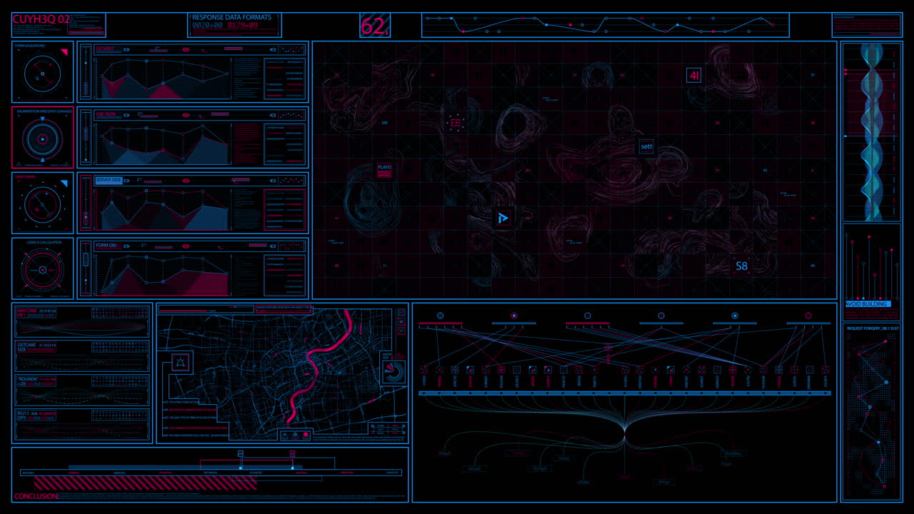 Use it to create computer interface or project with modern hi-tech neon style. Backgrounds combines abstract elements and stylish HUD particles. Abstract 
digital backgrounds