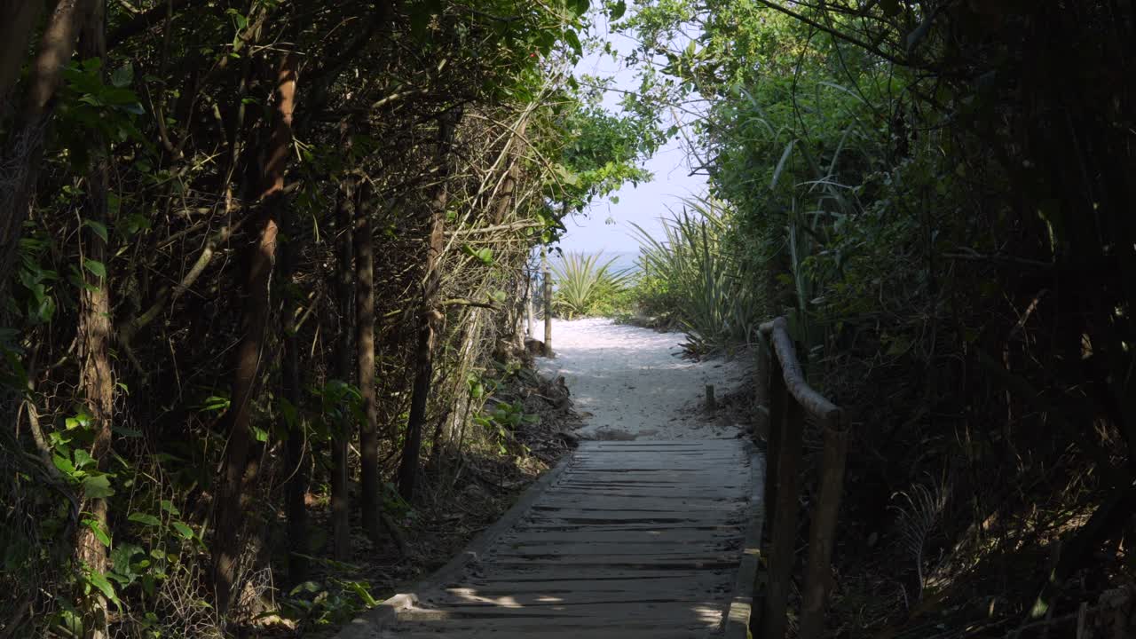 Road to beach sandy shore relaxing holiday destination Brazil Ubatuba Latin America