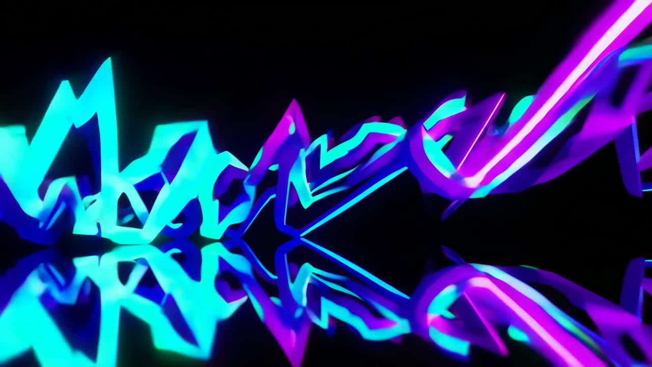 Neon Abstract Geometric Shapes