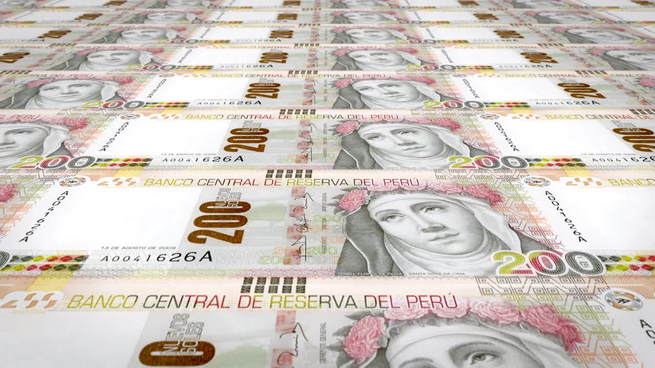 페루의 200 페루 솔의 지폐, 현금, 루프