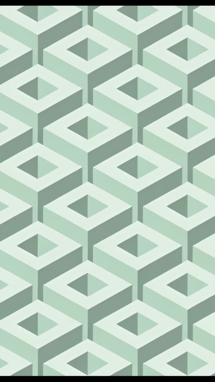 Vertical video: Starting grid of diamond cubes fluctuating shading in pattern for visual contrast
