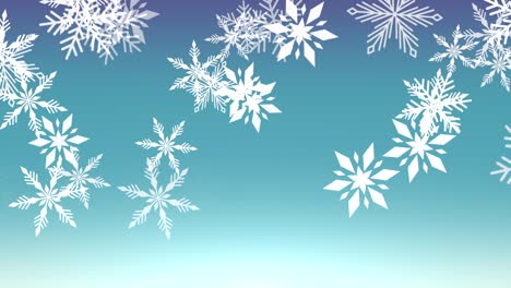 copos de nieve blancos en el cielo azul