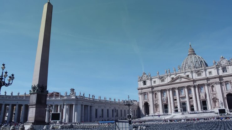 St. Peter's Square and Basilica with Obelisk in Vatican City