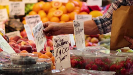 fresh fruit at a market stall
