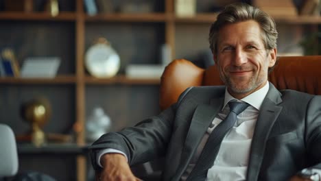 confident businessman in suit