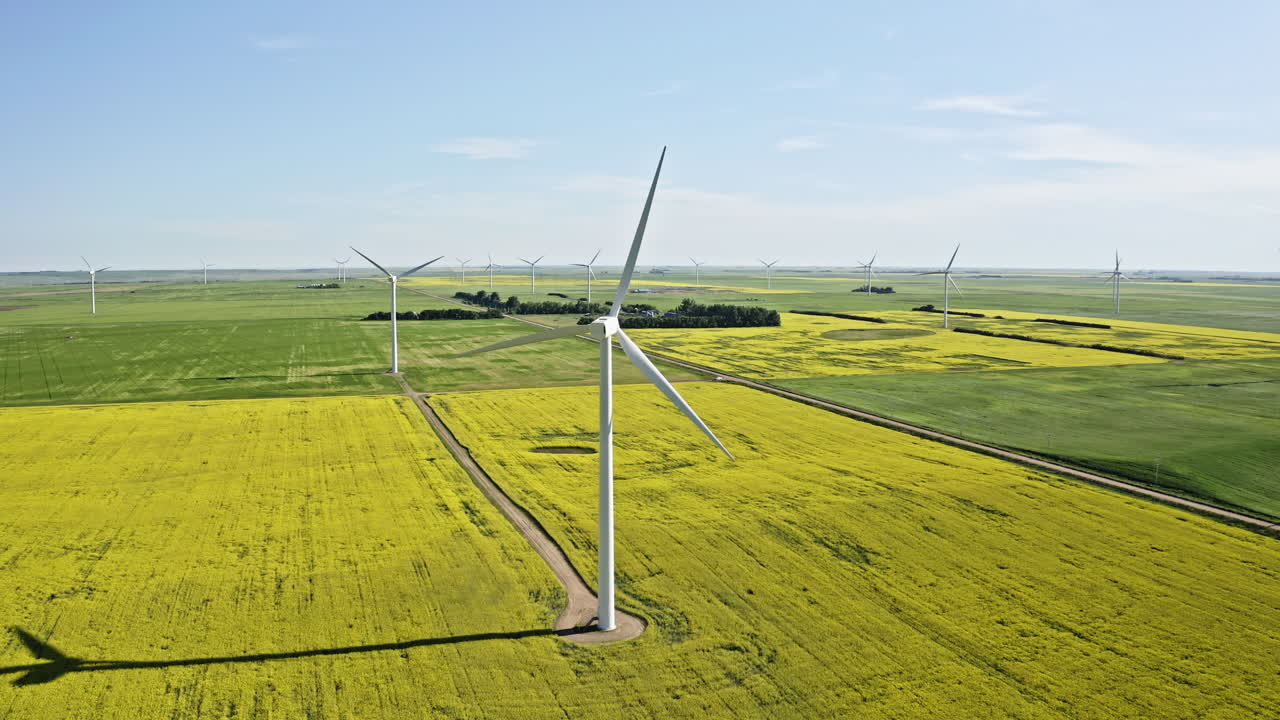 opción de energía alternativa. aerogeneradores en saskatchewan canadá