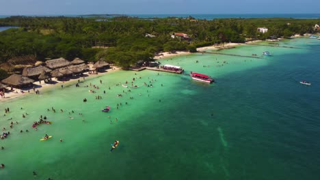 fly over the spectacular island of tintipan, colombia