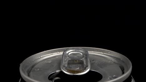 Macro-of-Open-Soda-Can-Tab-with-Droplets