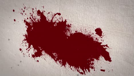 Animation-of-blood-stain-appearing-on-beige-background