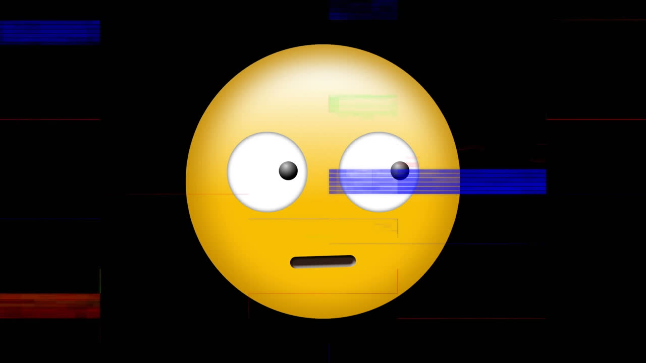 Emoji looking around with eyes moving
