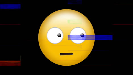 emoji mirando a su alrededor con los ojos en movimiento