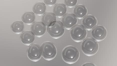 abstract 3d render of transparent bubbles