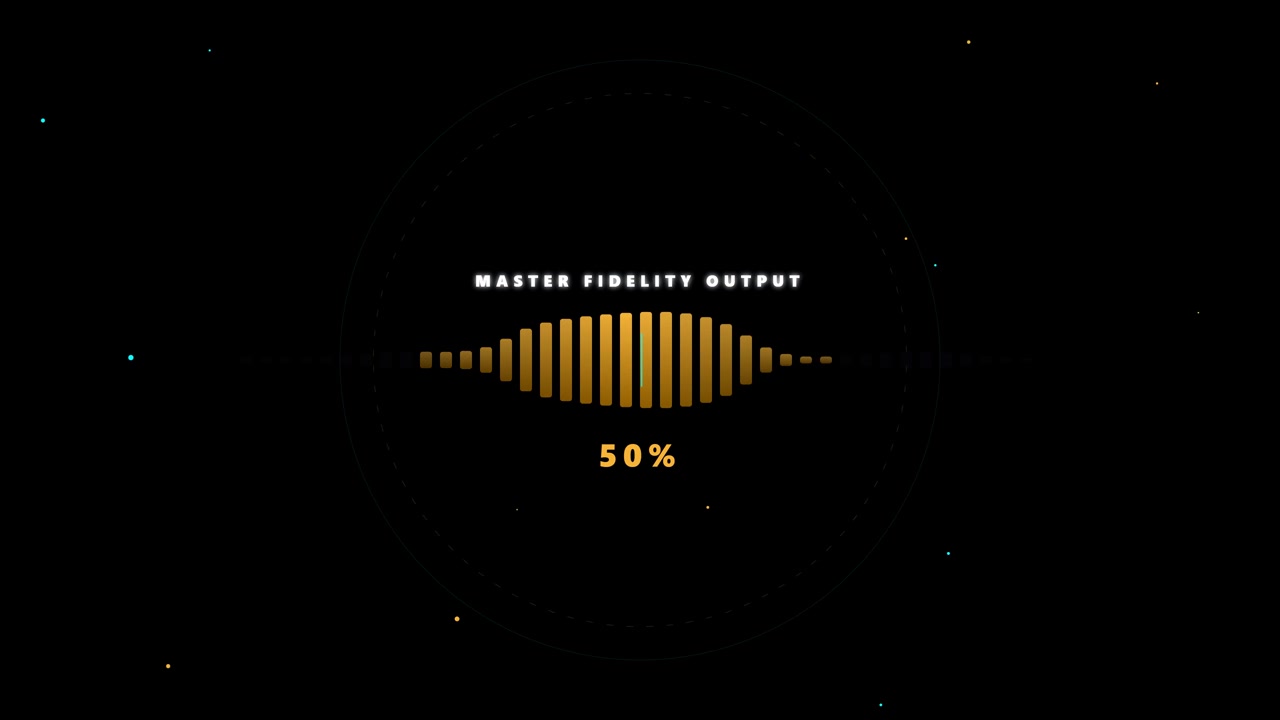 Digital Loading Progress Bar with Audio Waveform Visualization