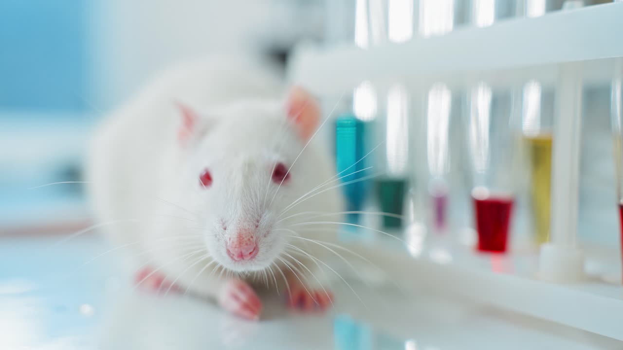 White Rat in a Laboratory Setting